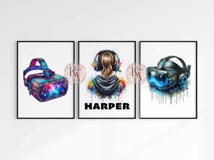 A4 Set of 3 Gaming Prints 3